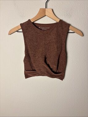 Beyond Yoga Crossroads Bralette Heathered Brown